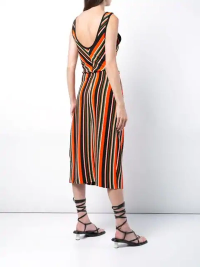 Shop Proenza Schouler Striped Knit Tank Dress In Yellow