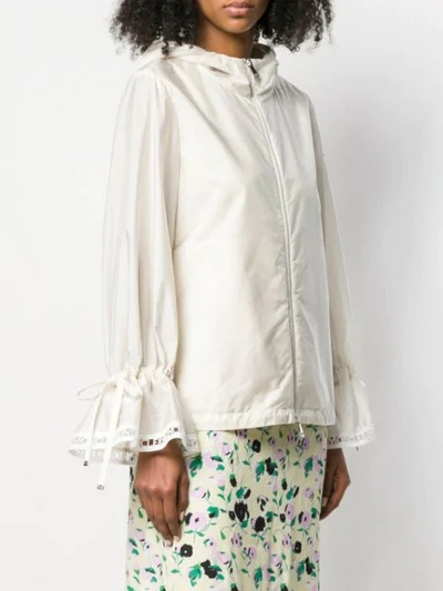 Moncler Addis Bell Sleeve Jacket In White | ModeSens