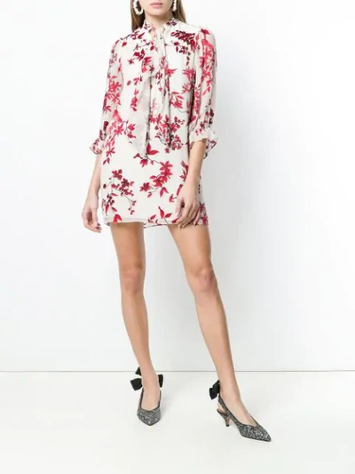 Shop Alice And Olivia Floral Shift Dress In White