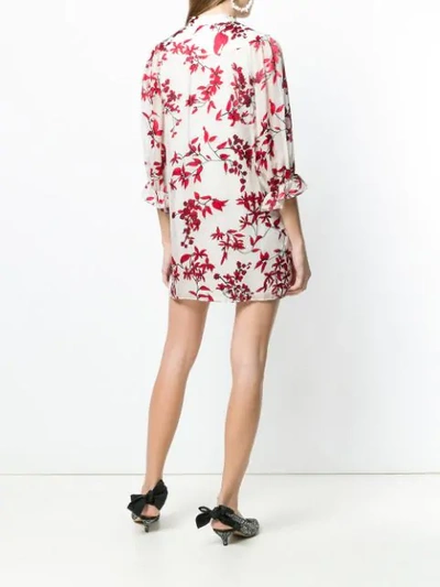Shop Alice And Olivia Floral Shift Dress In White