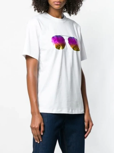 Shop Victoria Victoria Beckham Sunset Sunglasses Print T-shirt In White