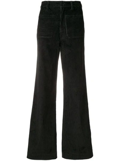 Shop Ulla Johnson Wide Leg Corduroy Trousers In Black