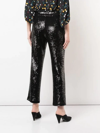 Shop A.l.c Glitter Detail Trousers In Black