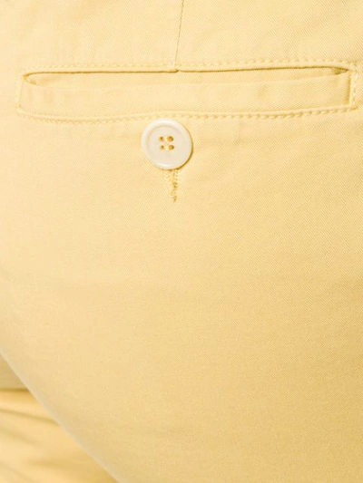 Shop Aspesi Slim Cropped Trousers In Yellow