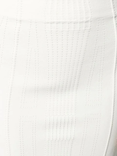 Shop Alexander Mcqueen Topstitching Pencil Skirt In White