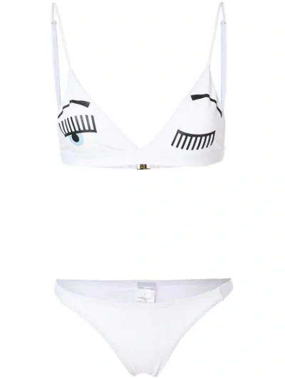 Shop Chiara Ferragni Wink Bikini In White