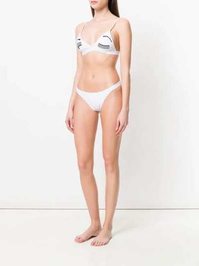 Shop Chiara Ferragni Wink Bikini In White