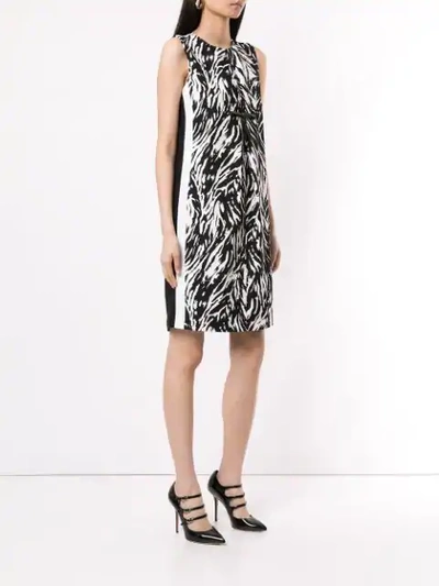 Shop N°21 Zebra Print Side Panelled Dress In Black