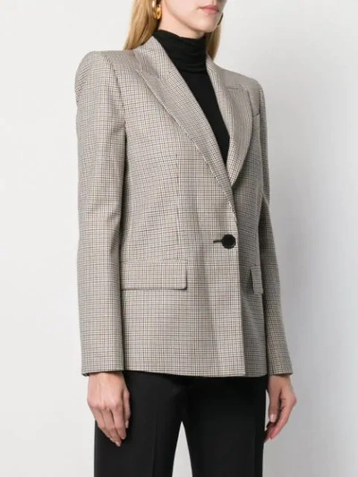 Shop Givenchy Checked Single-breasted Jacket In Brown
