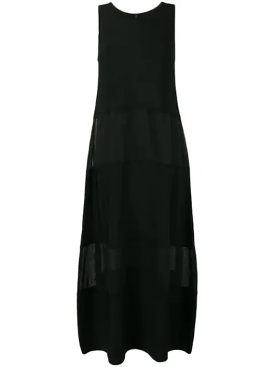 Shop Pierantoniogaspari Panelled Long Dress In Black