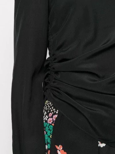 Shop Pinko Asymmetric Neckline Blouse In Black
