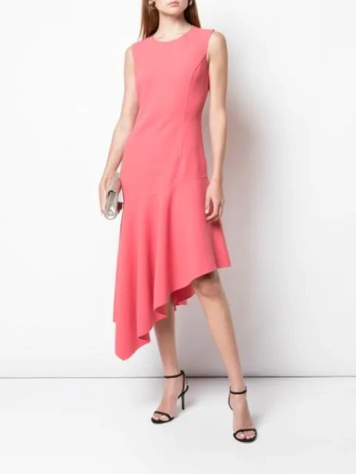 Shop Michael Kors Draped Party Dress In Pink