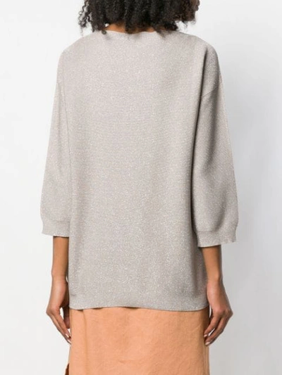 Shop Fabiana Filippi Simple Sweatshirt In Neutrals