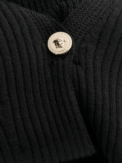 Shop Versace Medusa Button Jumper In A1008 Black