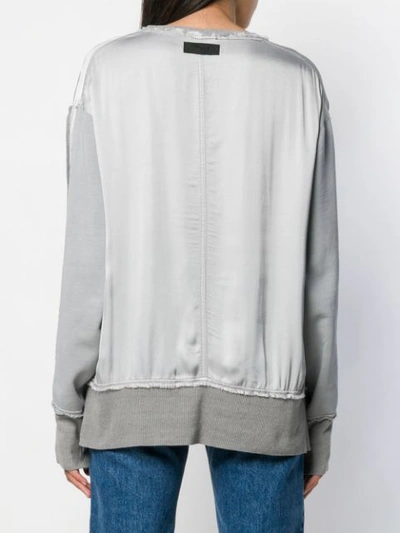 Shop Diesel Oversized Sweatshirt In Gray