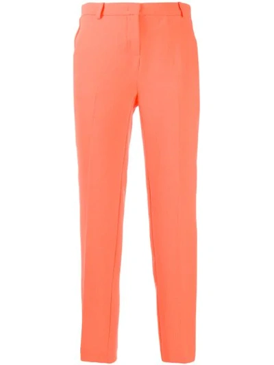 Shop Pinko Slim-fit Tailored Trousers In Orange