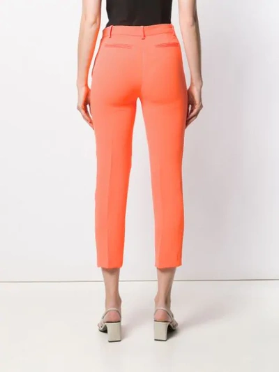 Shop Pinko Slim-fit Tailored Trousers In Orange