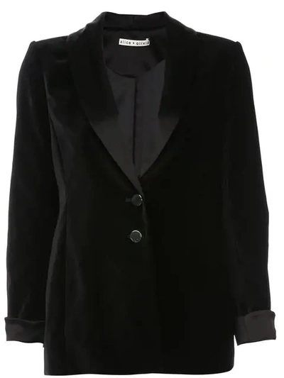 Shop Alice And Olivia Tana Blazer Coat In Black