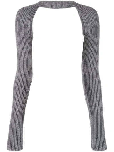 Shop Proenza Schouler Heavy Knit Shrug In Grey
