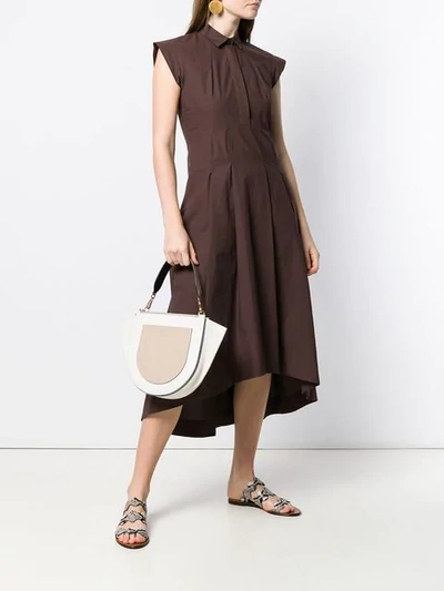 ANTONELLI MID-LENGTH SHIRT DRESS - 棕色