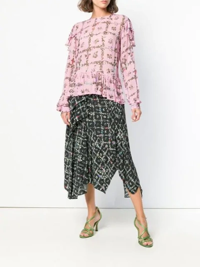 Shop Preen Line Bryoni Floral Printed Blouse In Pink