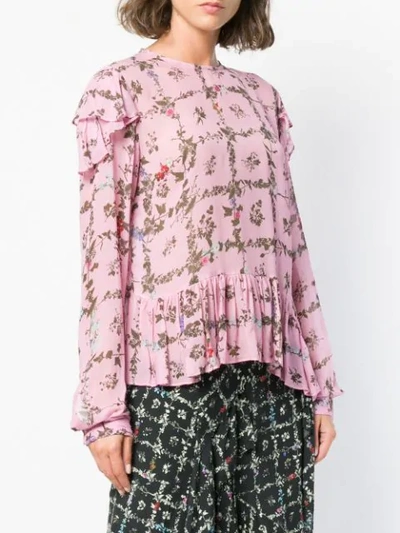 Shop Preen Line Bryoni Floral Printed Blouse In Pink