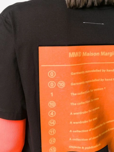 Shop Mm6 Maison Margiela Number Print T-shirt In Black