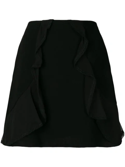 Shop See By Chloé Ruffle Trim Skirt In Black
