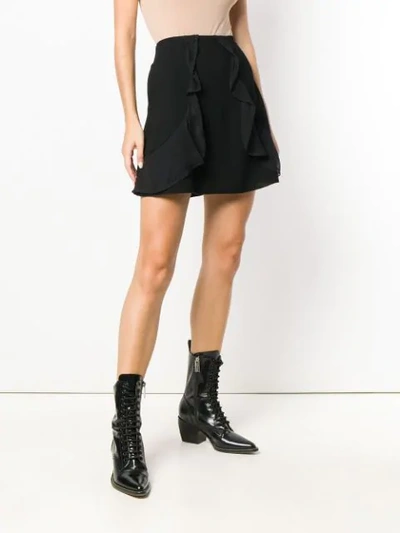 Shop See By Chloé Ruffle Trim Skirt In Black