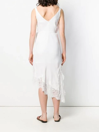 Shop Gold Hawk Midi Cami Dress With Lace Details In White