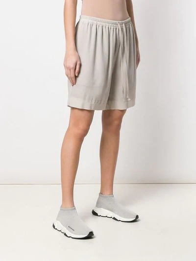 RICK OWENS DRAWSTRING SHORTS - 灰色