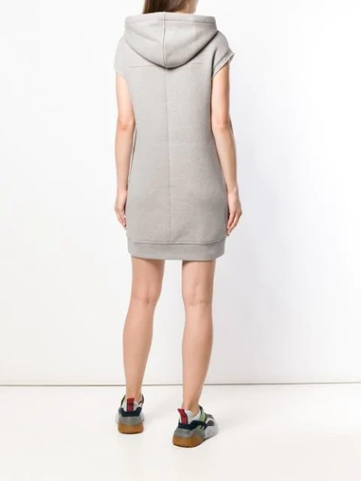 Shop Alexander Wang T Hooded Dress In Grey