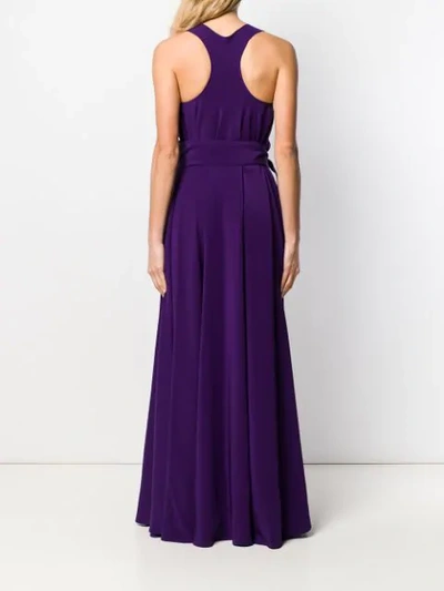 Shop Aspesi Empire Line Dress In 05400 Purple