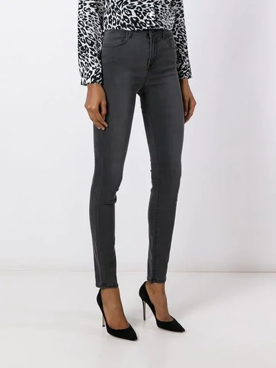 Shop J Brand 'maria' High-rise Skinny Jeans In Grey