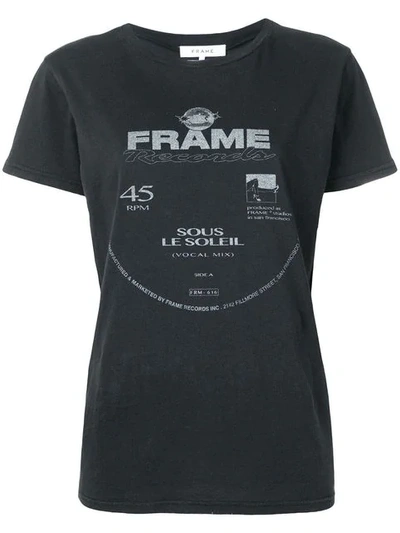 Shop Frame Logo Print T-shirt In Black