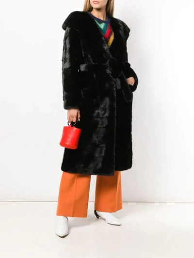 Shop Simonetta Ravizza Maddie Fur Coat - Black
