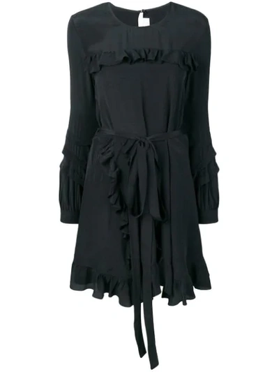 Shop Iro Ruffle Detail Dress - Black