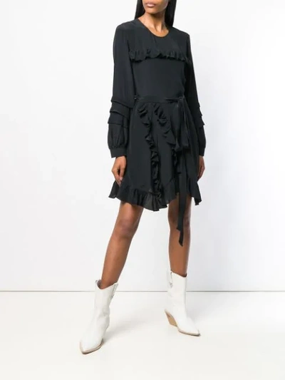 Shop Iro Ruffle Detail Dress - Black