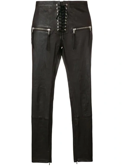 Shop Ben Taverniti Unravel Project Skinny Trousers In Brown
