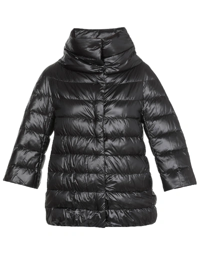 Shop Herno Quilted Down Jacket In Black