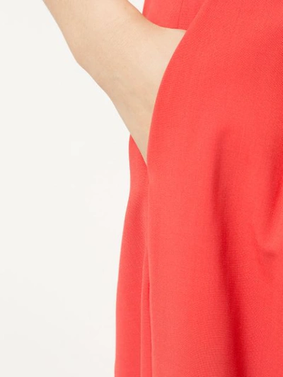 Shop Tibi High Waisted Trousers In Red