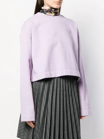 Shop Acne Studios Odice Emboss Sweatshirt In Purple
