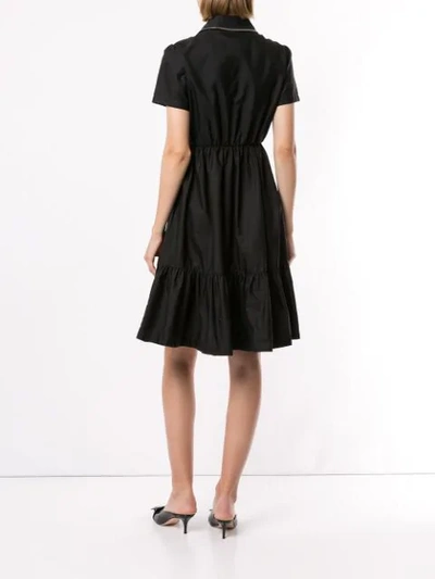 Shop N°21 Flared Shirt Dress In Black