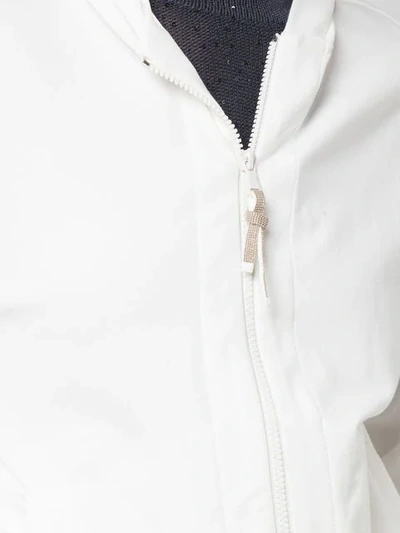 Shop Brunello Cucinelli Zipped Sweater In White