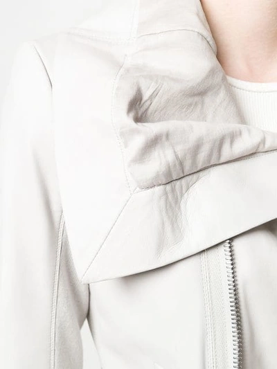 Shop Rick Owens Slim Zip Detail Jacket In Grey