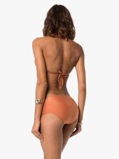 Shop Adriana Degreas Cut-out Boxer Bikini In Orange