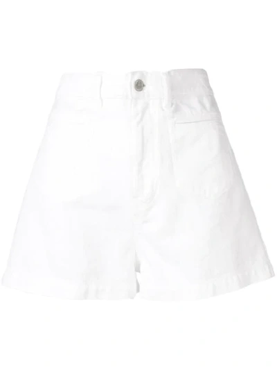 Shop Moncler Denim Shorts In White