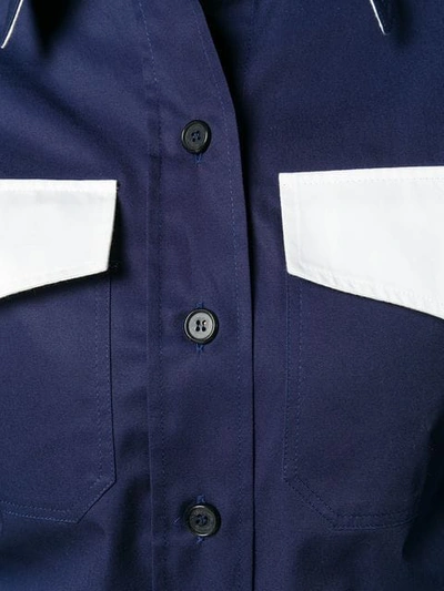CALVIN KLEIN 205W39NYC 全棉西部风衬衫 - 蓝色