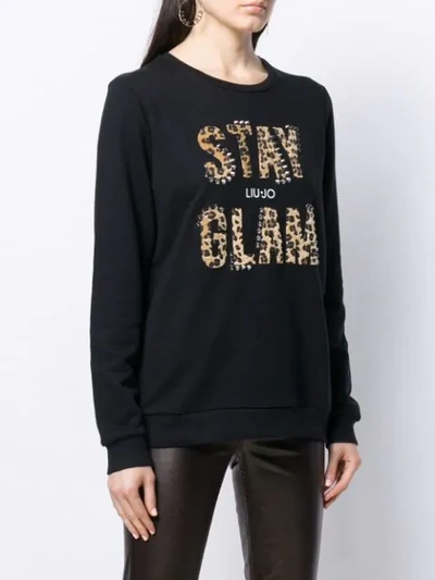 Shop Liu •jo Stay Calm Jumper In Black