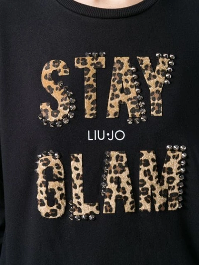 Shop Liu •jo Stay Calm Jumper In Black